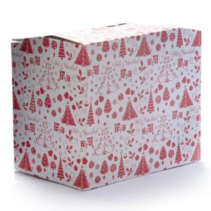CAJA CARTÓN NAVIDEÑO 4 BOTELLAS