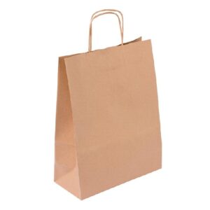 BOLSA PAPEL KRAFT ASA RETORC. 28+10X32CM 20U