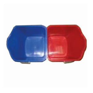 CUBO ALTO ASA PLÁSTICO AZUL/ROJO 18L