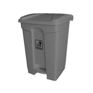 PAPELERA C/PEDAL GRIS 45L