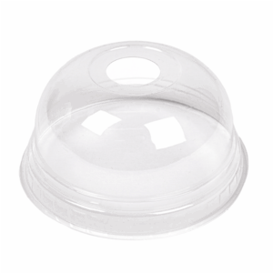 TAPA VASO CÚPULA PLA AGUJERO Ø8,5CM 50U