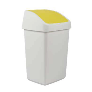 PAPELERA BASCULANTE AMARILLO 25L
