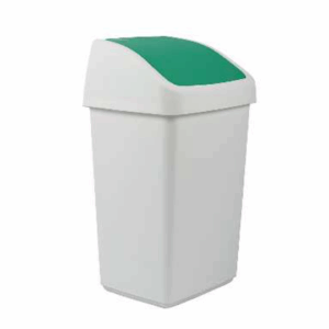 PAPELERA BASCULANTE VERDE 25L