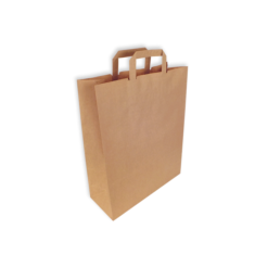 BOLSA PAPEL KRAFT ASA PLANA 32+12X40 80U