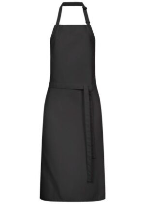 DELANTAL PETO NEGRO AJUSTABLE CINTURA
