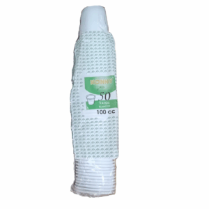 VASO PLÁSTICO BCO. KONNY 100ML 50U