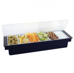 DISPENSADOR CONDIMENTOS 6 COMPART. NEGRO PS