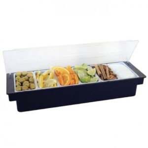 DISPENSADOR CONDIMENTOS 6 COMPART. NEGRO PS
