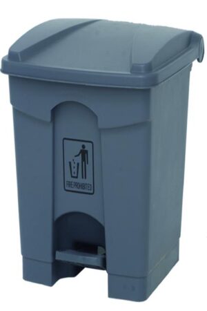 PAPELERA C/PEDAL ABS GRIS 68L