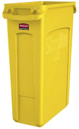 PAPELERA SLIM JIM AMARILLO SIN TAPA 87L