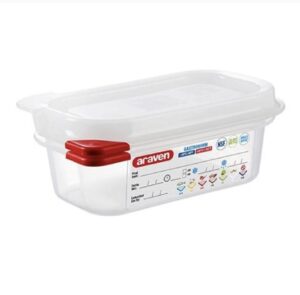 ENVASE HERMÉTICO ARAVEN GN 1/9 0,6L