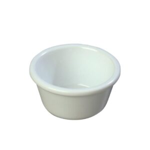 BOL MELAMINA RAMEKIN LISO BCO/NEGRO 6CM
