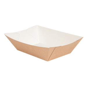 BARQUETA CARTÓN KRAFT 13,5X8,5X6,2CM 600U