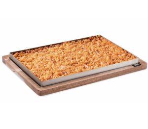 LLAUNA ARROZ INOX BASE MADERA 29,5X19,5CM