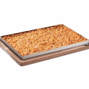 LLAUNA ARROZ INOX BASE MADERA 29,5X19,5CM