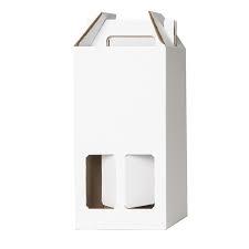 CAJA CARTÓN BLANCO 2 BOTELLAS