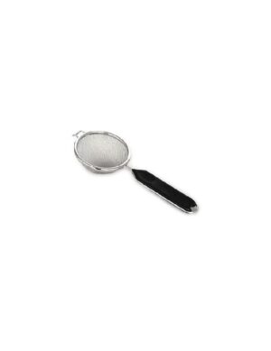 COLADOR MEDIA BOLA M/NEGRO INOX 14CM