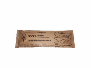 SET CUBIERTO MADERA 3/1 50U