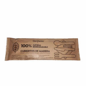 SET CUBIERTO MADERA 3/1 50U