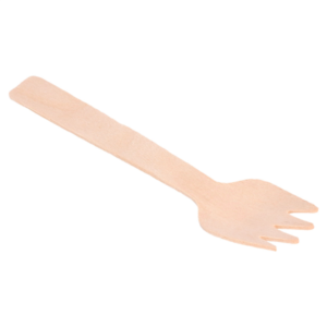 TENEDOR-CUCHARA MINI MADERA 10,5CM 100U