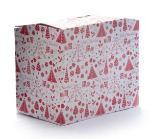 CAJA CARTÓN NAVIDEÑO 4 BOTELLAS