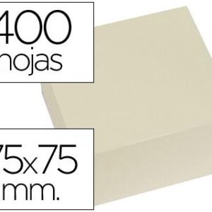 BLOC NOTAS ADHESIVO 75X75MM 400 HOJAS