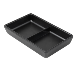 RECIPIENTE MELAMINA 2 COMPART. GP NEGRO 12U