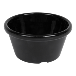 BOL MELAMINA RAMEKIN LISO NEGRO 60ML 12U