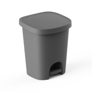 PAPELERA C/PEDAL PLÁSTICO ANTRACITA 25L