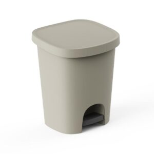 PAPELERA C/PEDAL PLÁSTICO CRUDO 25L